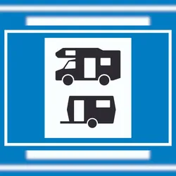 HB-Druck Wohnmobil- und Wohnwagenplatz Symbol Schild A3 (297x420mm)