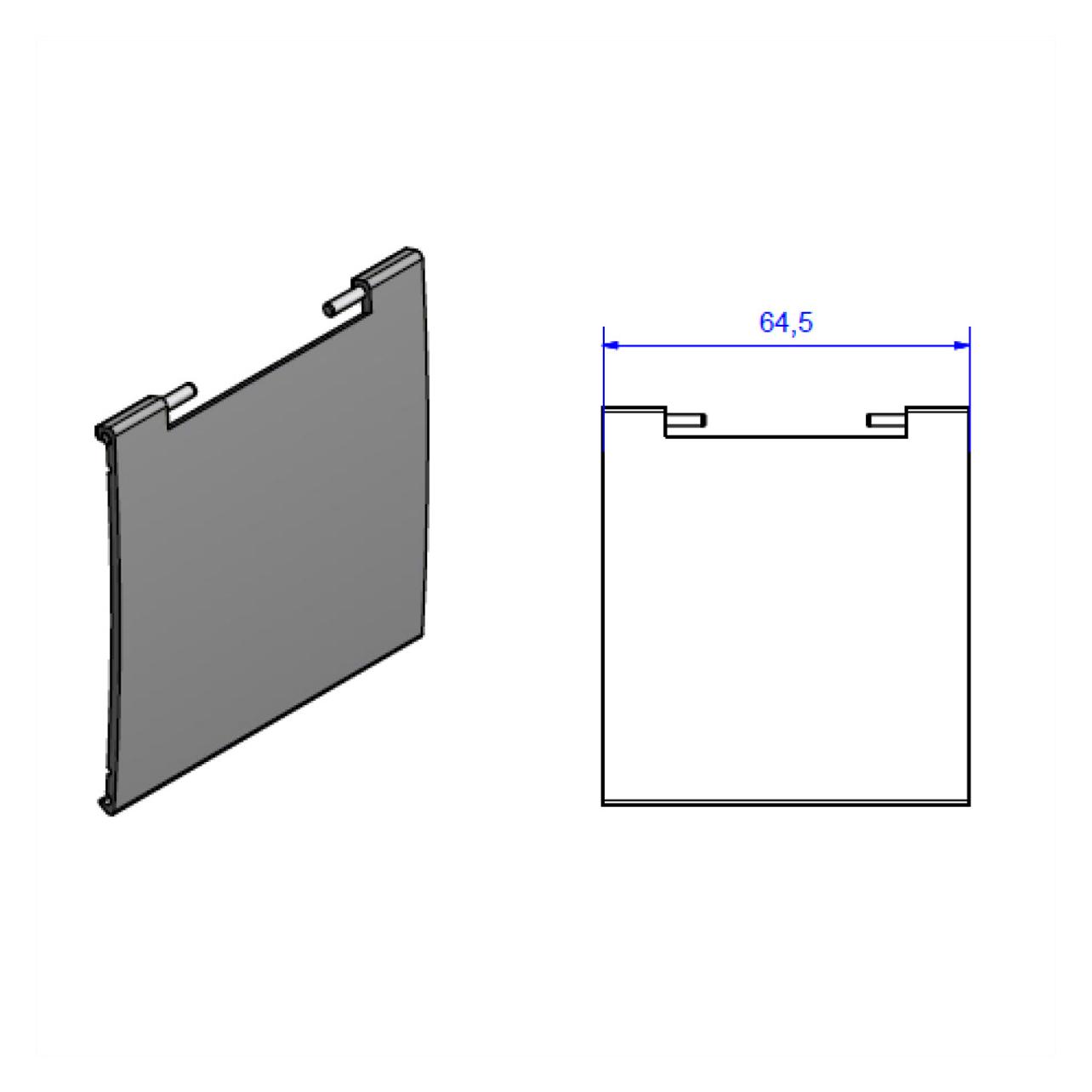 Bachmann KAPSA XX-Small - Sicherheitsabdeckung für Stromleiste - rostfreier Edelstahl (927.500)