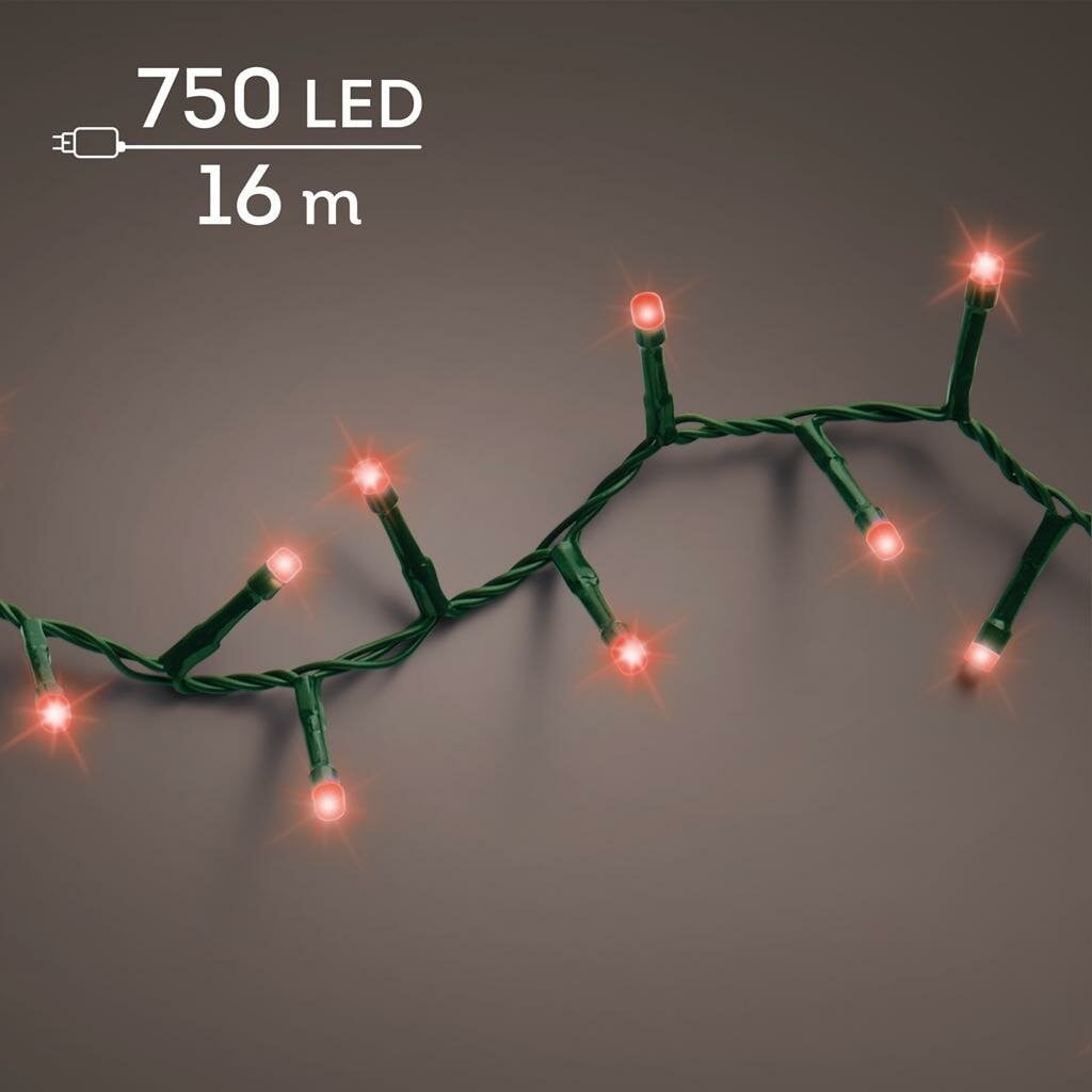 Lumineo LED compact twinkel lights rood 750 stuks