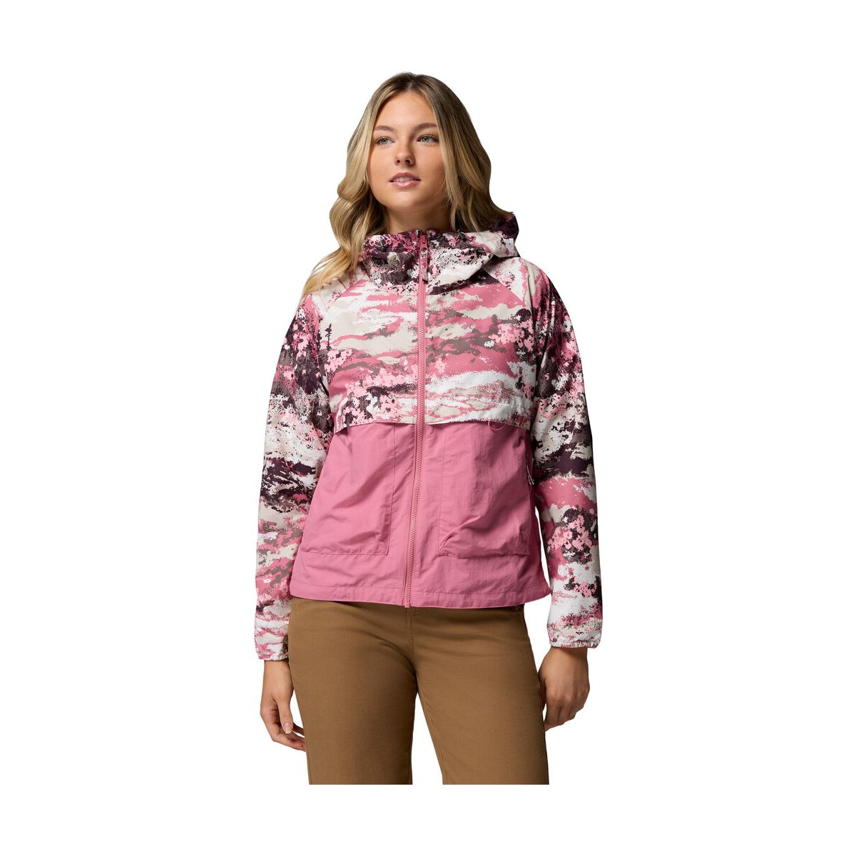Columbia Spire Valley Printed Windbreaker rosette fieldaze print, rosette (661) M 211649-2116491-661-M