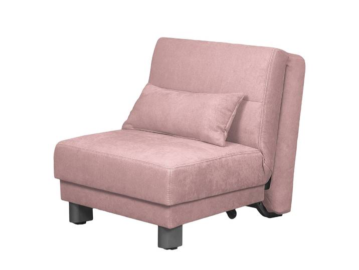 Schlafsofa Tenorio Pink/Mauve Microfaser 80cm Modern