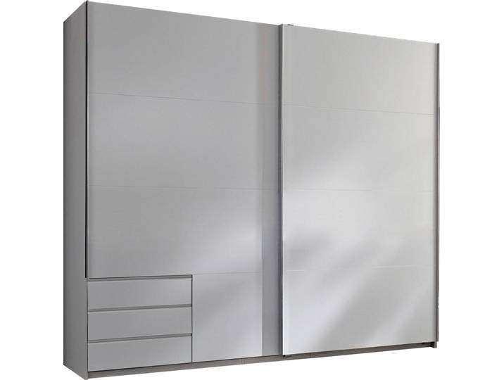 Schwebetürenschrank WIMEX Seattle , weiß, B:225cm H:208cm T:64cm, Schränke, Schwebetürenschrank, mit Schubkästen