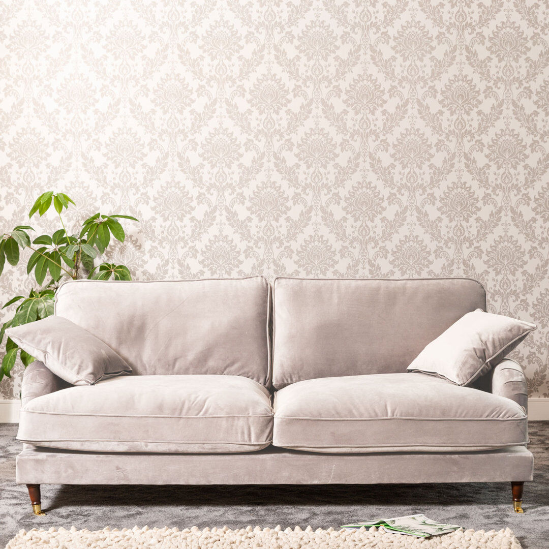 Hykkon Fabiola Velvet Sofa Silver 4