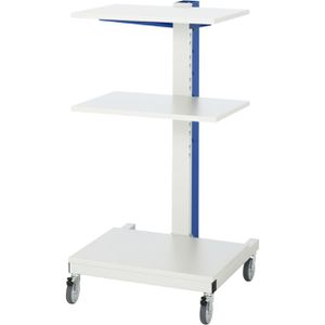 Rau Rau Computertisch Modell 6001, mit Rollen, lichtg , 65 x 123 x 65 cm, mit Steckdosenleiste