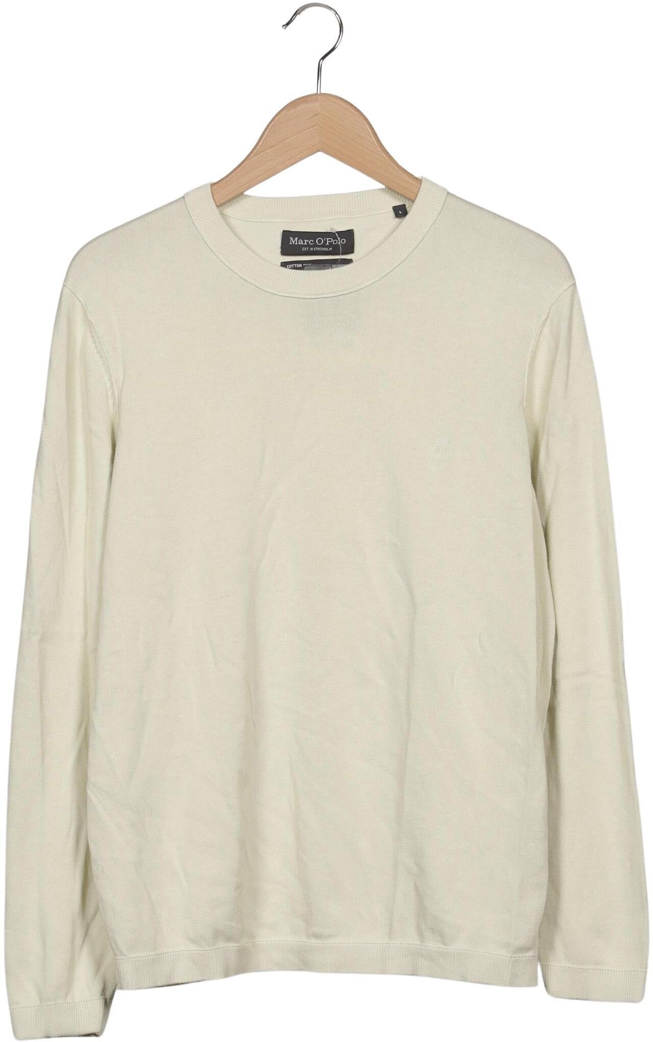 Marc O' Polo Pullover, Cremeweiß, Gr. L, Seide / Baumwolle - Second Hand