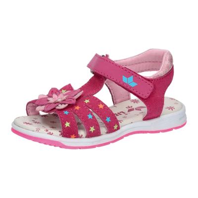 Sandale LICO "Sandale Manja V", Mädchen, Gr. 26, rosa, Leder, Schuhe Sandale
