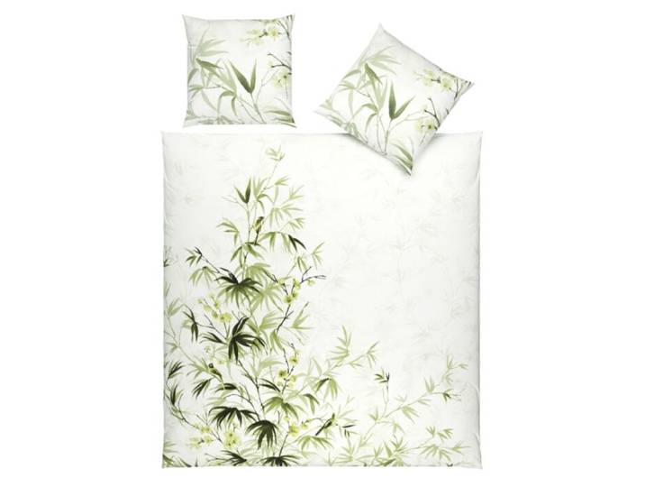 Bettwäsche mit floralen Blättermotiven – 160x240 cm