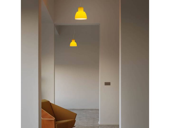 Lorosae Hängeleuchte, gelb, Ø 30 cm, Glas, E27 - Nemo Nemo Lighting - Wohnzimmer - Einflammig