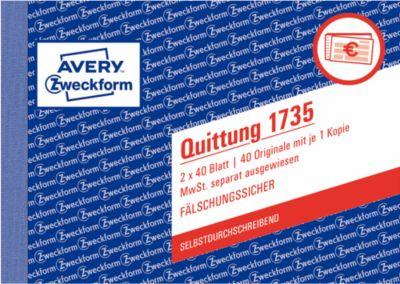 Avery Zweckform Quittungs-Block Nr. 1735