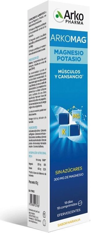 Arkomag Magnesio-Potasio Efervescente 18 Comprimidos