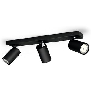Philips Deckenstrahler Spot Kosipo, GU10-Fassung, 3-flammig, schwarz, dreh- und schwenkbar