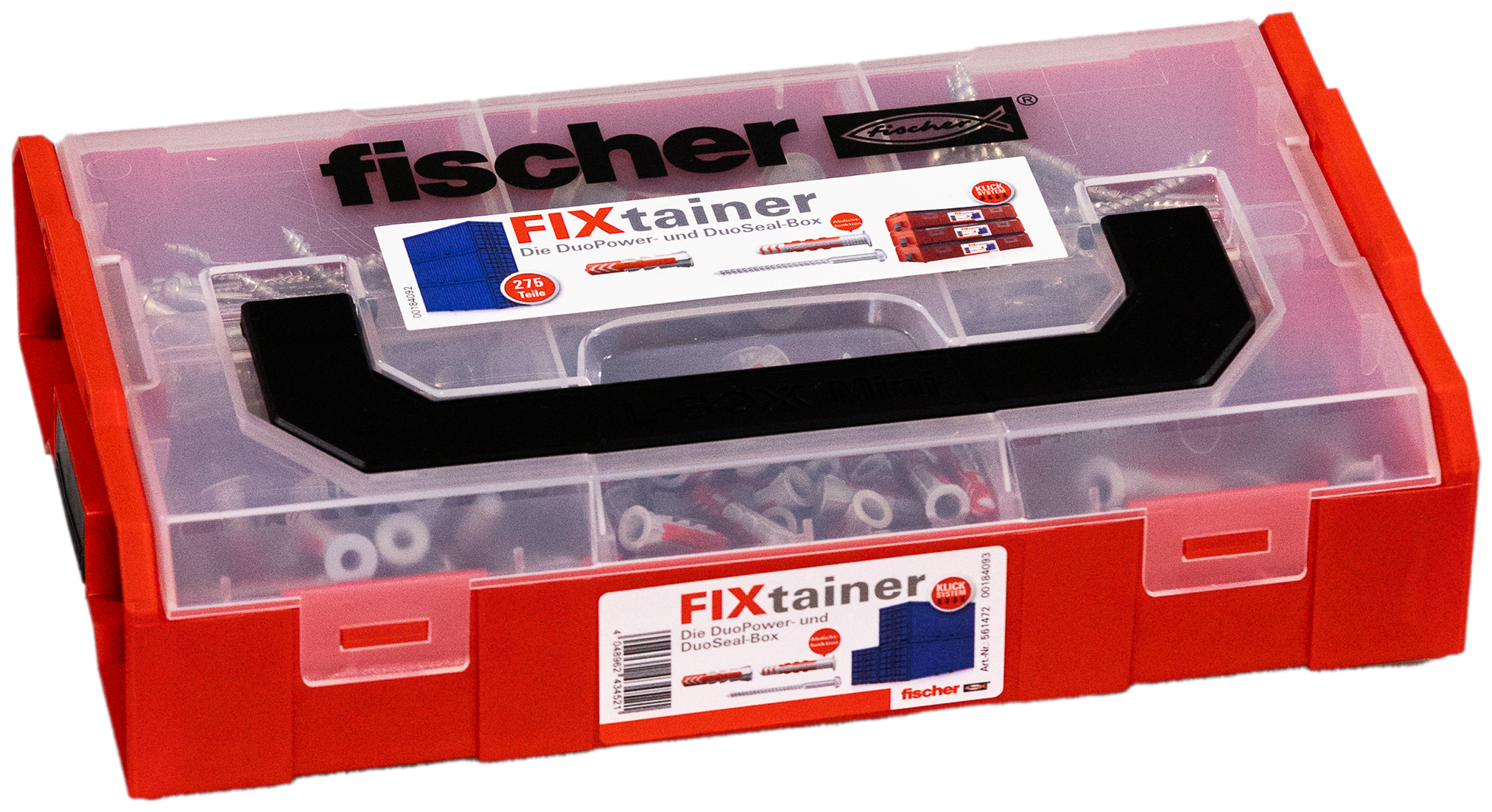 fischer Deutschland Vertriebs GmbH fischer FixTainer - Sortimentsbox DuoPower & DuoSeal + Edelstahlschrauben (275-tlg.) 561472