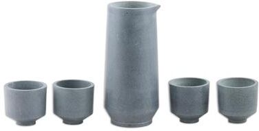 Novica Handmade Tokyo Toast Soapstone Sake Decanter And Cups (Set Of 5)