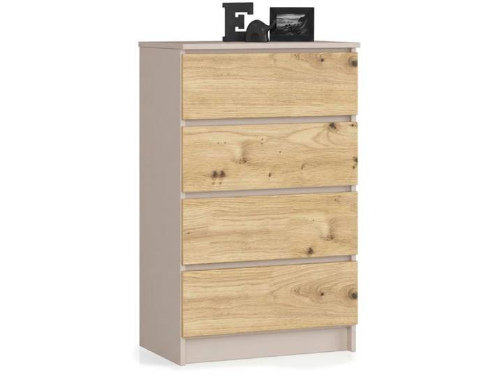 Commode K60 Cachemire 60 cm 4 tiroirs couleur Chêne Artisan mat 60x40x99 cm