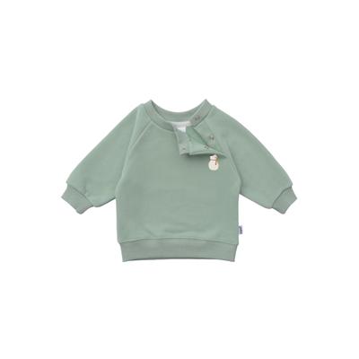 Sweatshirt LILIPUT "Schneemann", Jungen, Gr. 98/104, grün, 80% Baumwolle, 20% Polyester, bedruckt, normal, Rundhals, Sweatshirts Sweatshirt, mit niedlichem Schneemann-Print