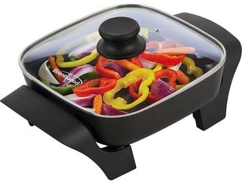 Brentwood SK-46 8-Inch Nonstick Electric Skillet in Black with Lid