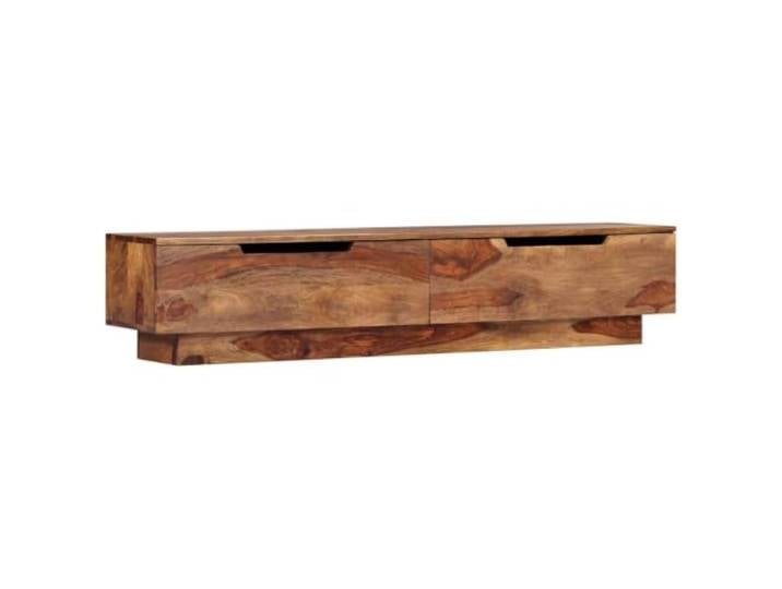 Roanoer TV-Schrank Massivholz Lowboard Fernsehtisch 145x30x30 cm Hellbraun Rustikales Holz-Sideboard mit 2 Schubladen für viel Stauraum im Wohnzimmer oder Schlafzimmer. Jedes Stück ein Unikat.
