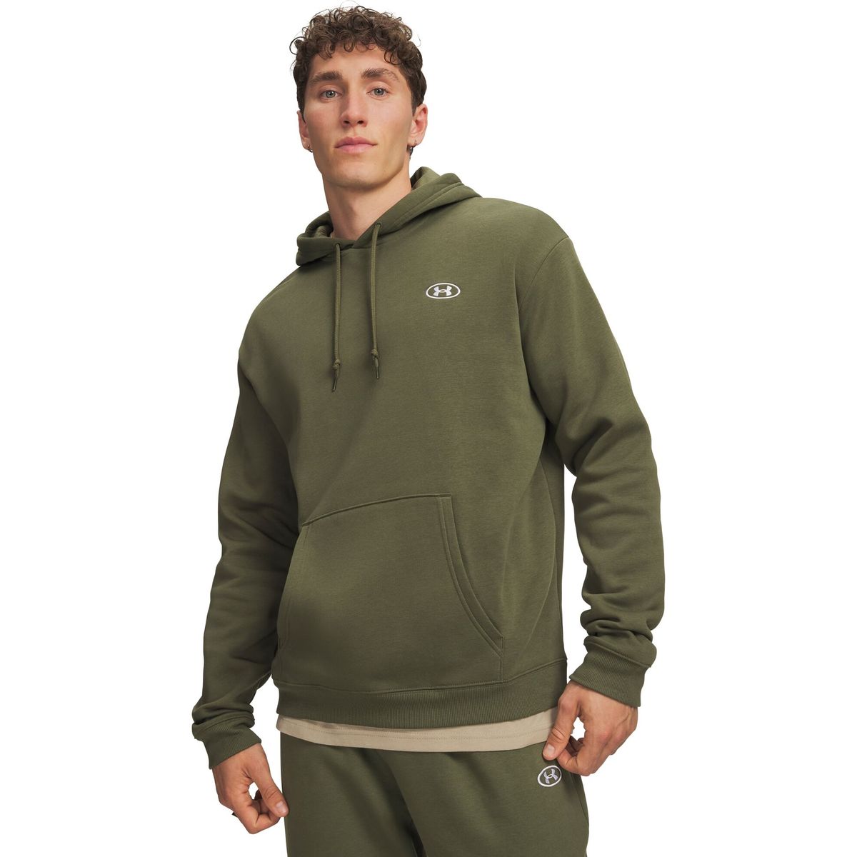 Under Armour Rival Fleece Hoodie green white (391) S 6013448-391-SM