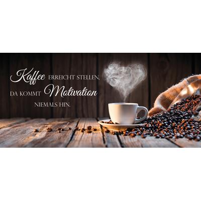 Leinwandbild BÖNNINGHOFF "Wandbild KAFFEE UND BOHNEN 33x70 cm – Leinwandbild Keilrahmen Deko", braun (farbe bild(er): braun, weiß), B:70cm H:33cm T:2cm, Canvas, MDF, Bilder, Leinwandbild, auf Keilrahmen gespannt