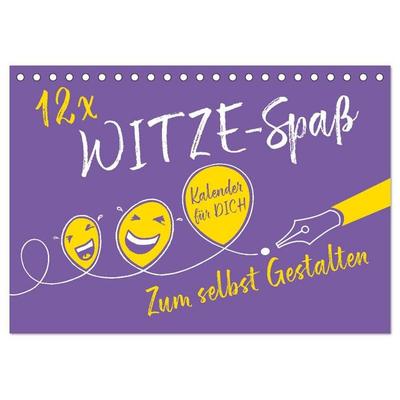12 x WITZE-Spaß - Bastelkalender (Tischkalender 2027 DIN A5 quer), CALVENDO Monatskalender