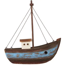 IB Laursen Deko-Schiff aus Holz Nautico, 23 x 6.8 x 25 cm