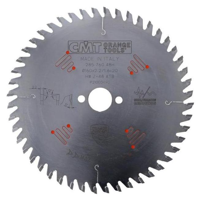 CMT Rundsavklinge 160x2,2x20mm Z48 W Chrom (285.760.48H)
