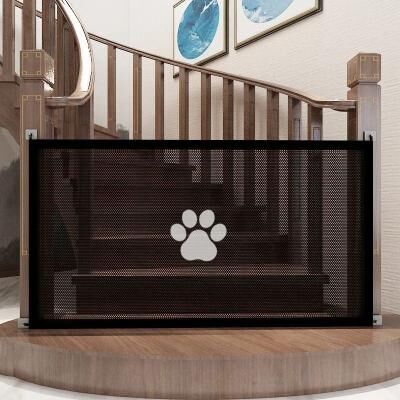 Uplifted Finds Portable Folding Mesh Pet Barrier For Dogs And Cats Breathable Safety Gate 110x78 Cm white