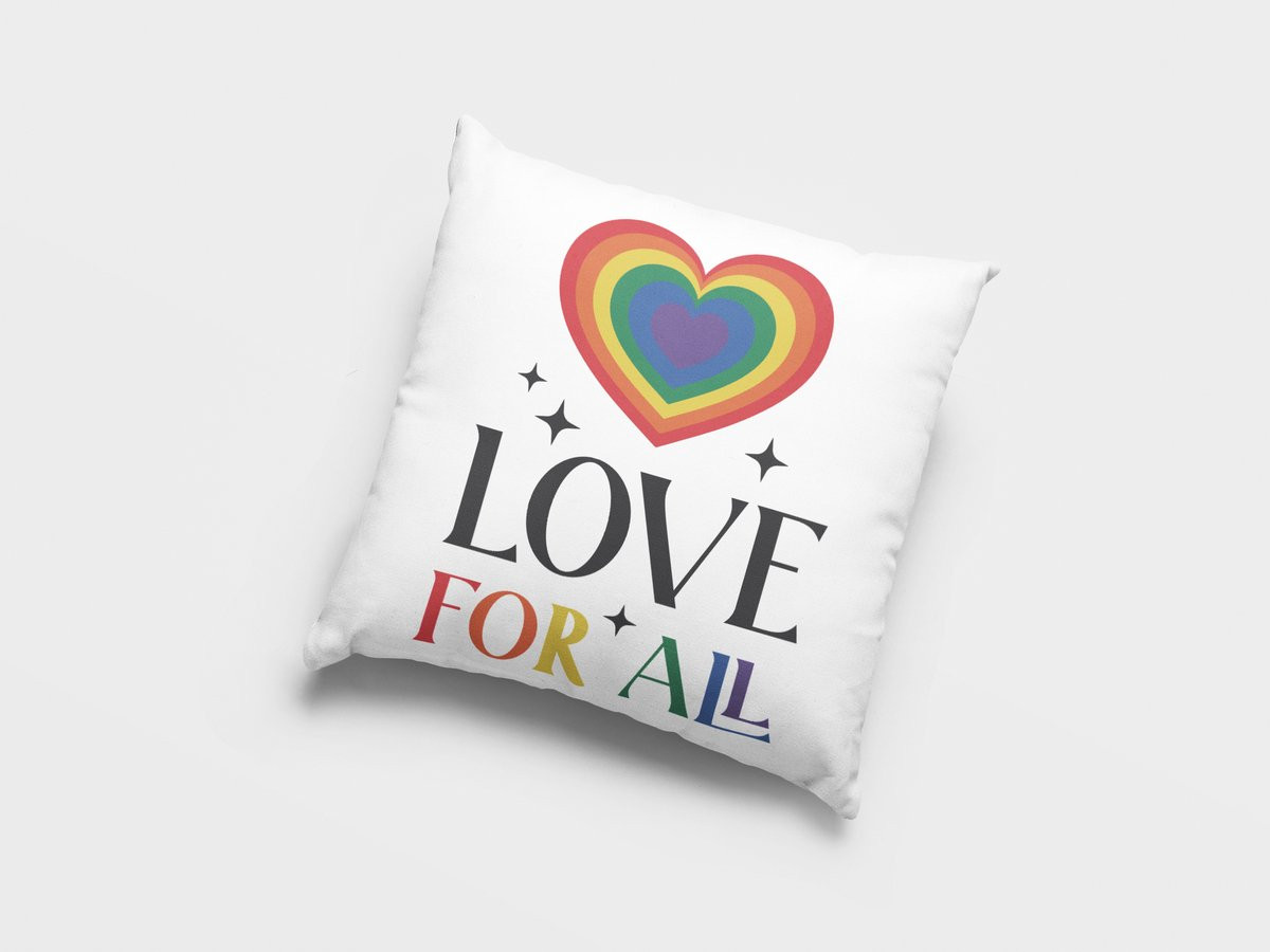 LGBTQ Liefde Voor Allen Regenboog Hart Sierkussen - Inclusieve Woondecoratie