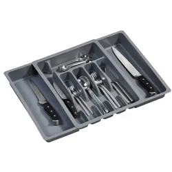 KESPER Variabler Besteckkasten 29 - 50 cm grau grau, 29x6.5x38 cm