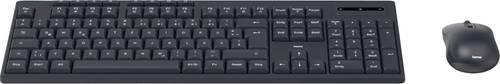 Hama WKM-200 Funk Tastatur, Maus-Set Deutsch, QWERTZ Schwarz