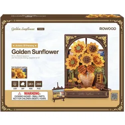 Robotime 3D Puzzle Goldene Sonnenblume, Motiv: Landschaft / Natur