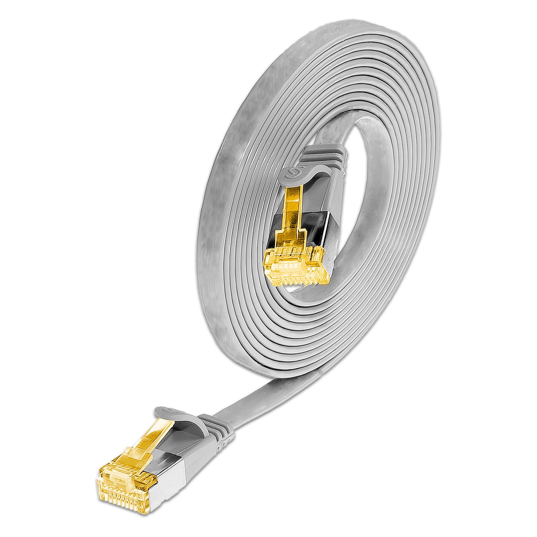 Wirewin Slim Patchkabel: U/FTP, 7.0m, grau (U/FTP, CAT6a, 7 m) (PKW-STP-SLIM-K6A 7.0)