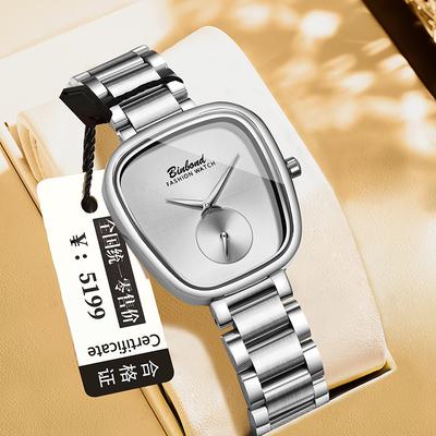 Fusion Finds Luxury Women's Watch Stainless Steel Quartz Watch Waterproof Dress Wristwatch silver