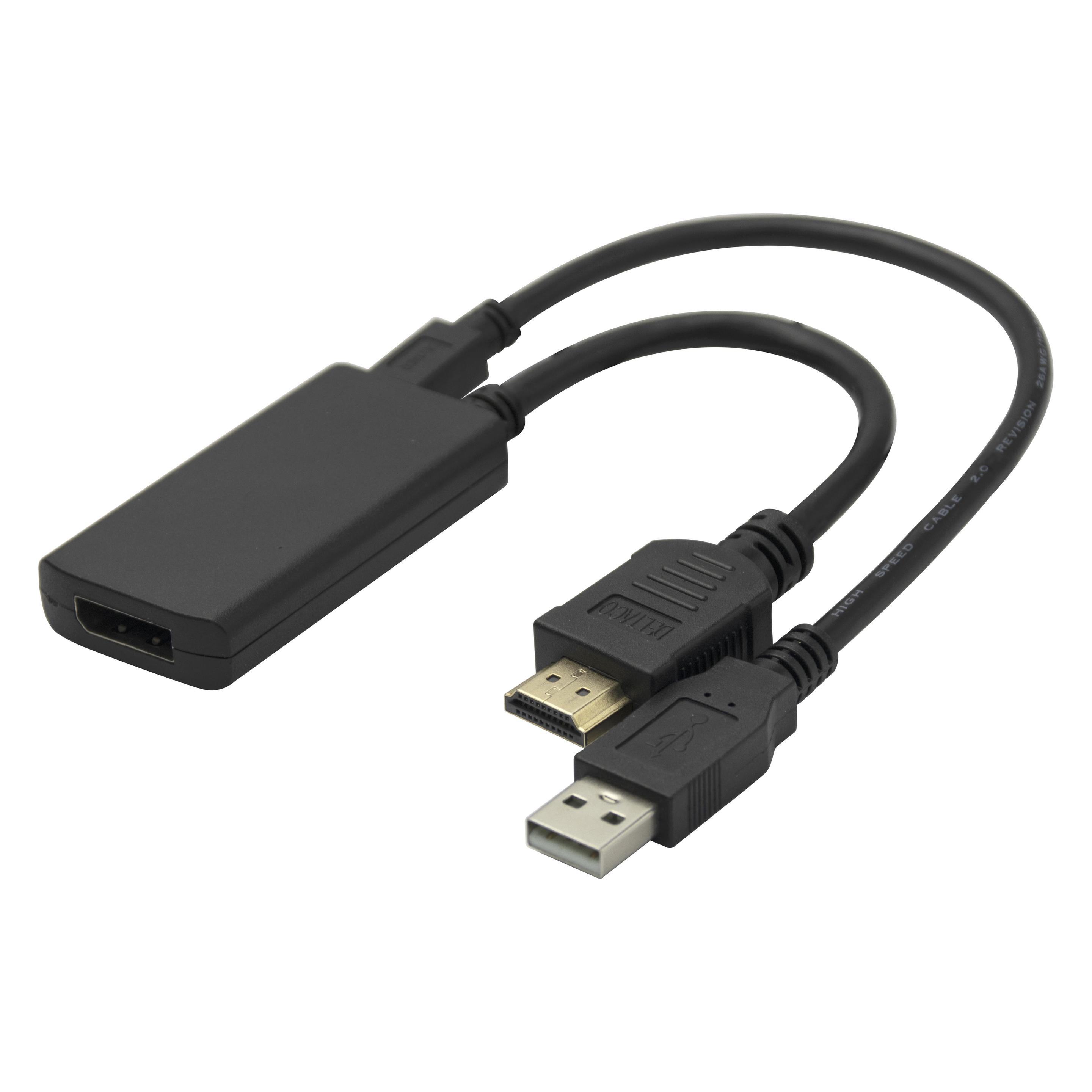 Deltaco Adapteris HDMI - DisplayPort, 4K/60Hz / 1902013 (HDMI, DisplayPort) (1902013)
