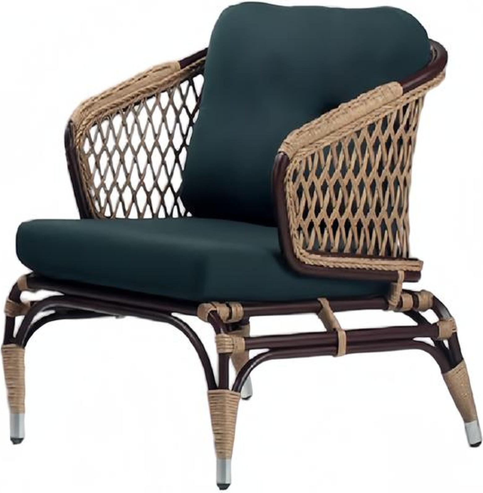 Sessel Grün Design Couch Relax Hochwertig Hochwertig Rattan Polster Sitzer Luxus