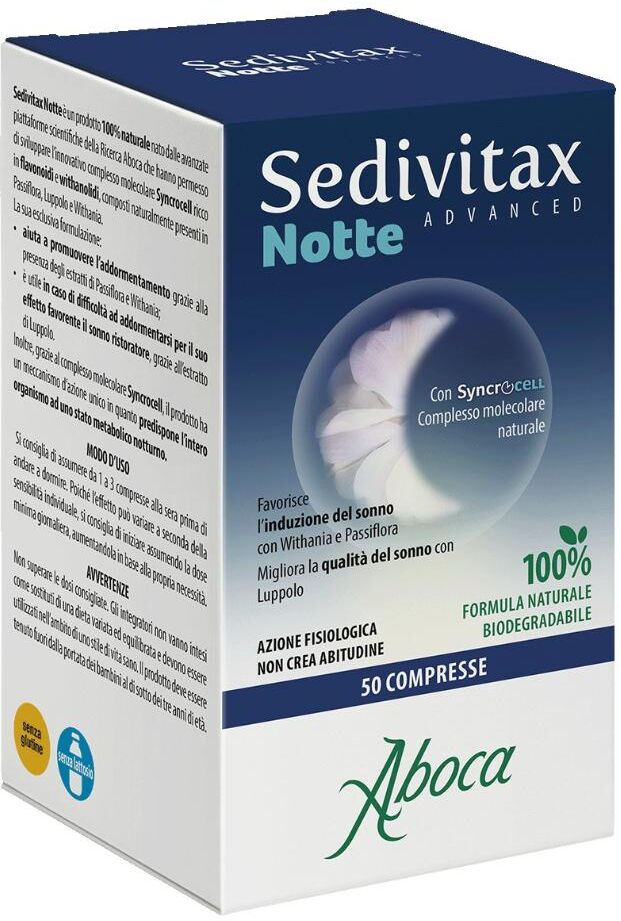 ABOCA SpA SOCIETA' AGRICOLA Aboca Sedivitax Notte Advance, 50 compresse