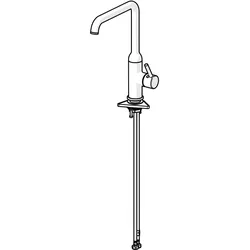 Hansa, Küchenarmatur, VANTIS Style Küchenarmatur, Ausladung 255mm, schwenkbarer Auslauf, 5420220733