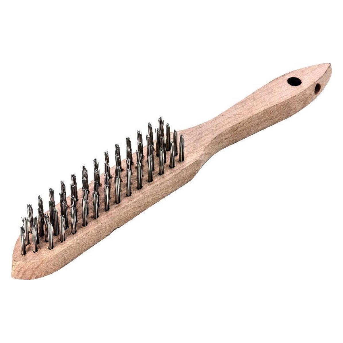 Magni Handbürsten 3 Reihen Stahldraht rostfrei RO8 glatt 0,30 mm W.-Nr. 1.4860 magnetfrei "LESSMANN" (81478355)