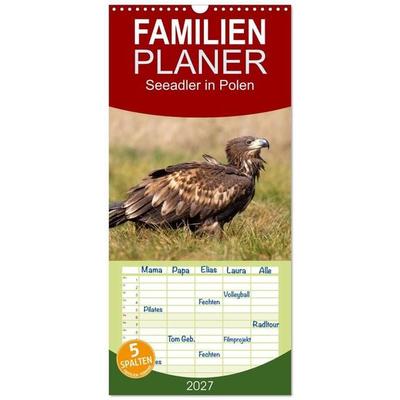 Familienplaner 2027 - Seeadler in Polen mit 5 Spalten (Wandkalender, 21 x 45 cm) CALVENDO