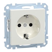 Schutzkontakt-Steckdose mit Schraub-Liftklemme, Unterputz, 16 Ampere, 250 Volt weiß (glänzend), Retail