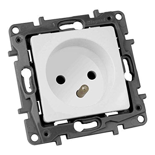 Legrand NILOE Enkel stopcontact 2P+Z 16A wit voor Franz/belg systeem 764527