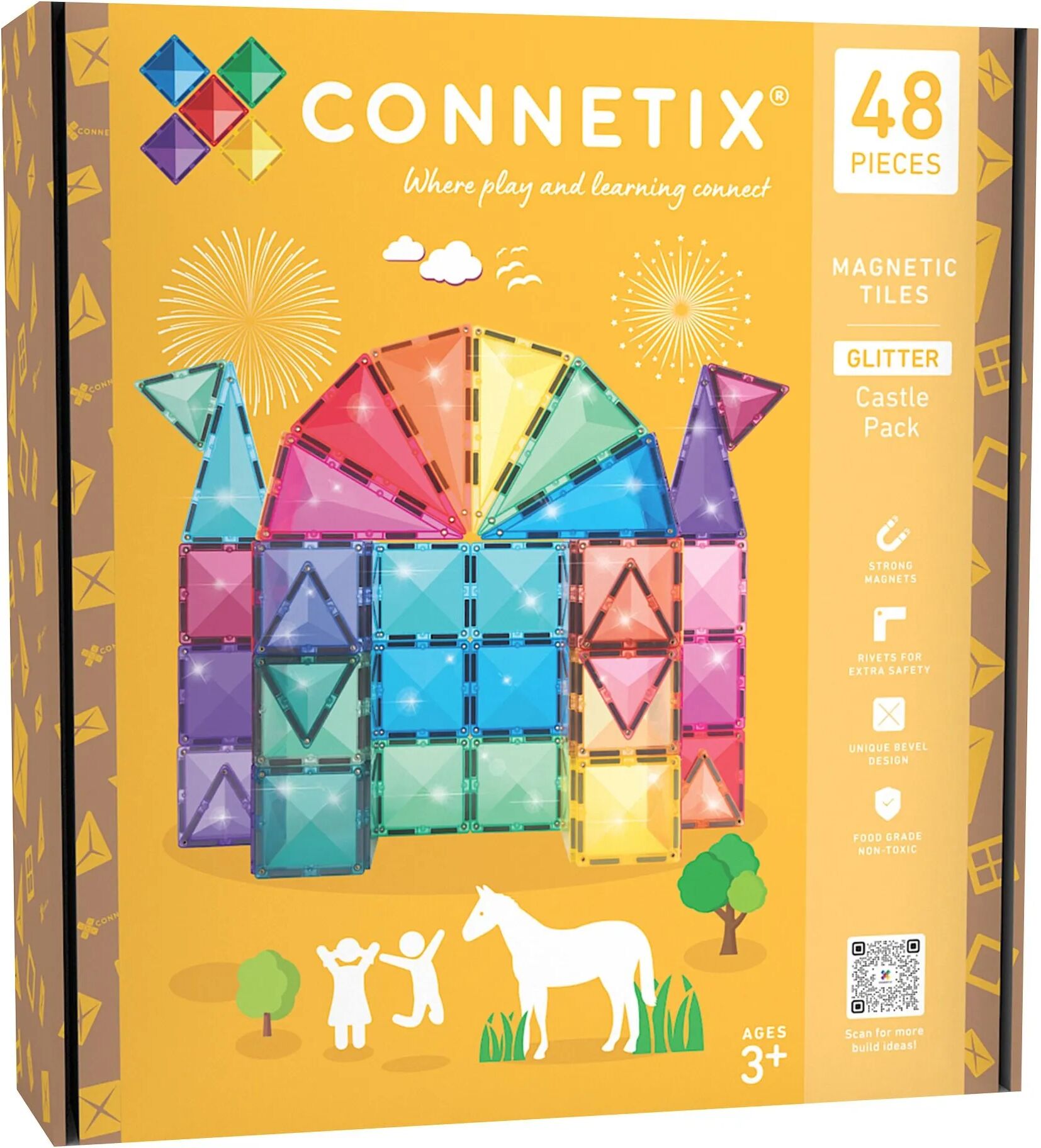 Connetix Glitter Castle pack Pastel taille unique