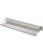DIGITUS Kabelführungspanel mit abnehmbarer Blende für 483 mm 19-Schränke 1HE Kabelmanagement Käfig abnehmbare Rückblende Farbe grau RAL 7035 (DN-97616)
