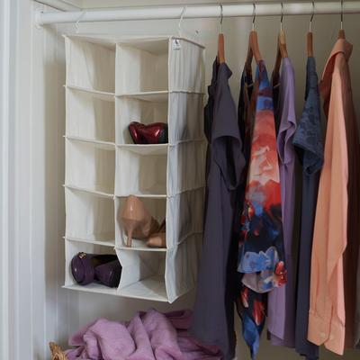 Household Essentials "10 Pocket Hanging Shoe Storage Organizer for Closets - 12.0""L x 12.0""W x 26.5""H"