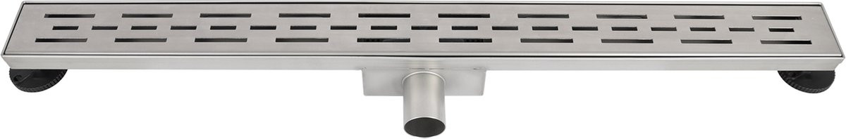 Differnz Lineaire douchegoot zonder flens in roestvrij staal, zilver, B/D/H: 80 x 7 x 7 cm
