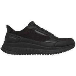 SKECHERS Herren Slipper He/Uni SLIP-INS WATERPROOF PU-MESH LACE UP, Größe 43 in Schwarz Schwarz