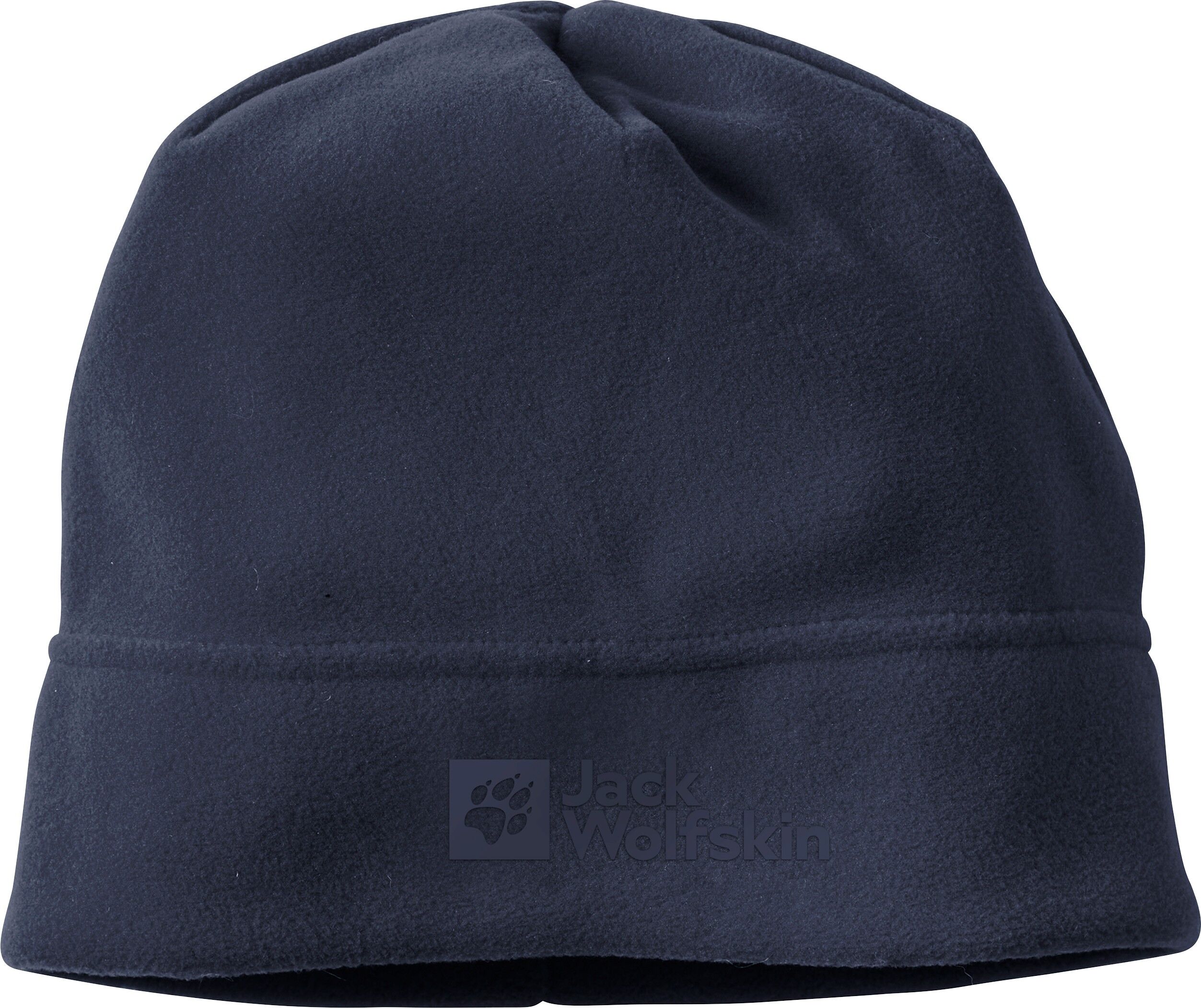 Beanie JACK WOLFSKIN "REAL STUFF BEANIE", Gr. onesize, blau (night, blau), Polyester, Mützen Beanie night, blau onesize