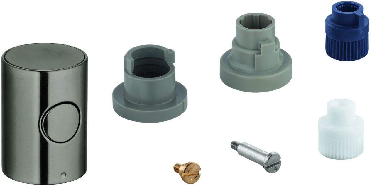 Grohe Metallgriff 47984 Mengengriff EcoButton hard graphite gebürstet, 47984AL0 47984AL0