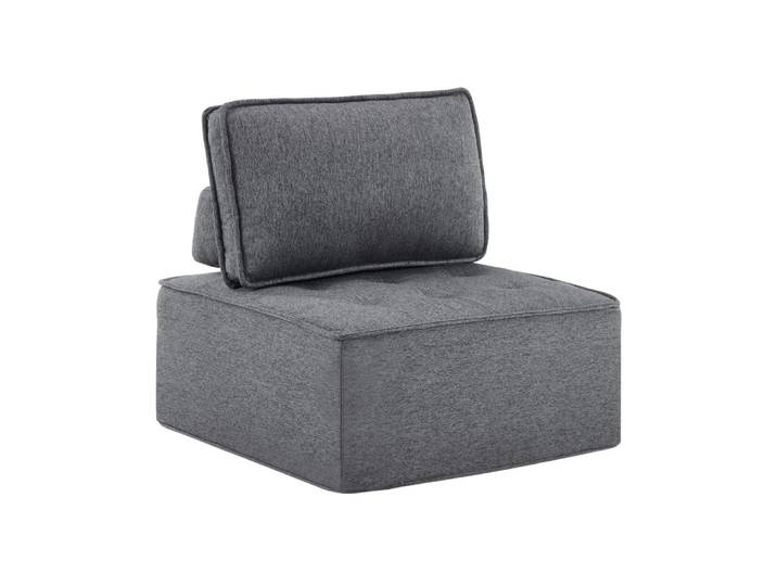 Canapé modulable gris foncé avec design compact 81 x 81 x 81 cm