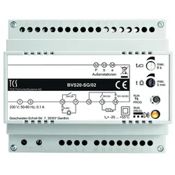 TCS Versorgungs- und Steuergerät BVS20-SG/02 für Audio-Anlagen an 1 Strang, 6 TE BVS20SG02